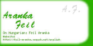 aranka feil business card